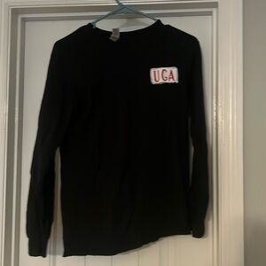 Black graphic long sleeve shirt. Goldman size S